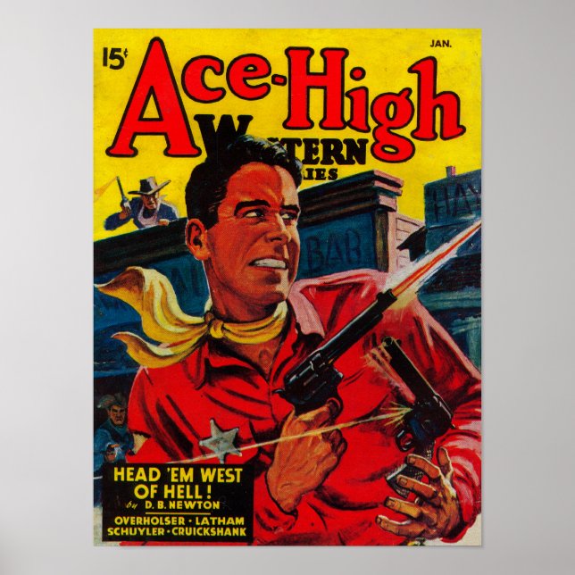 Ace High Magazine Cover 3 Poster (Framsidan)
