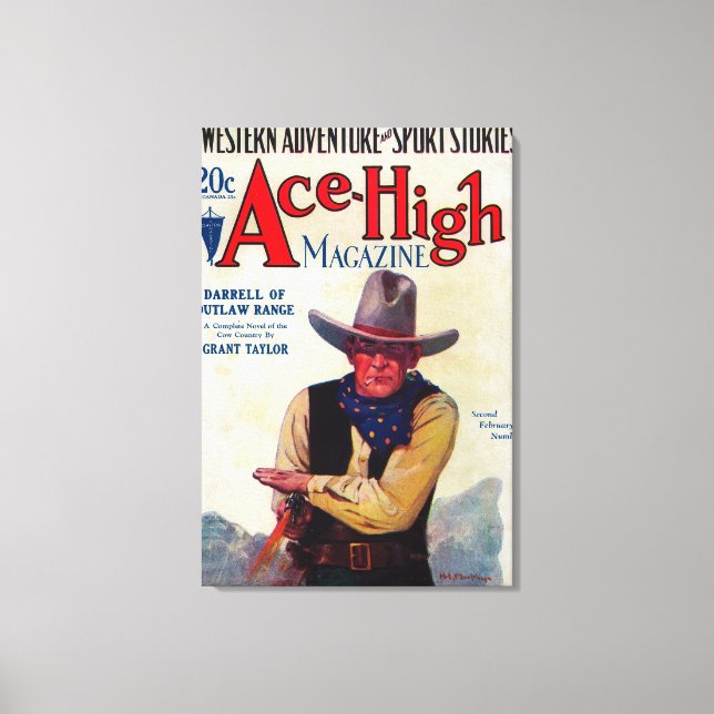 Ace High Magazine Cover Canvastryck (Framsida)