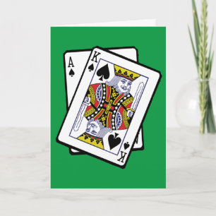 Ace & Kung på Spades 21:a födelsedag Kort