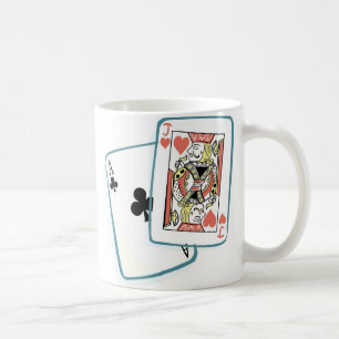 Ace och Jack Poker-kort Kaffemugg