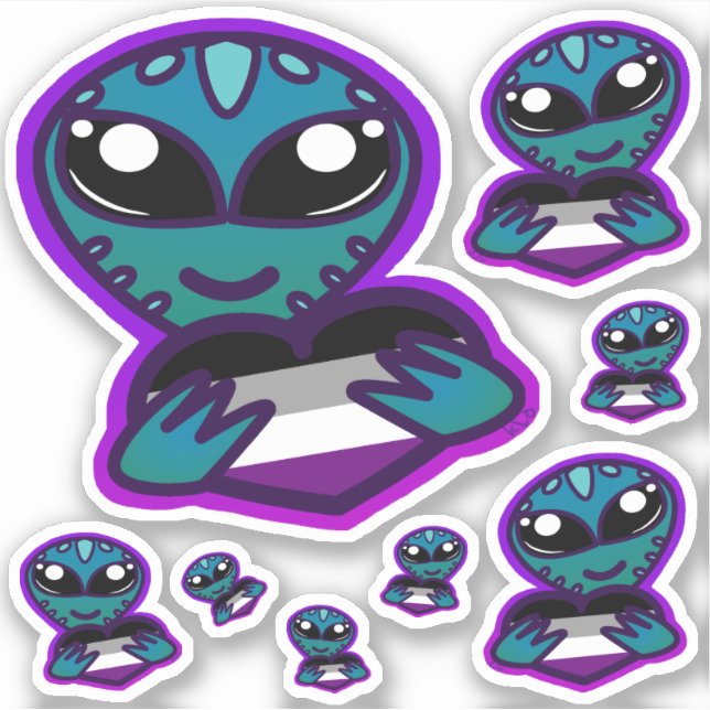 Ace och Proud Alien Stickers Klistermärken (Framsida)