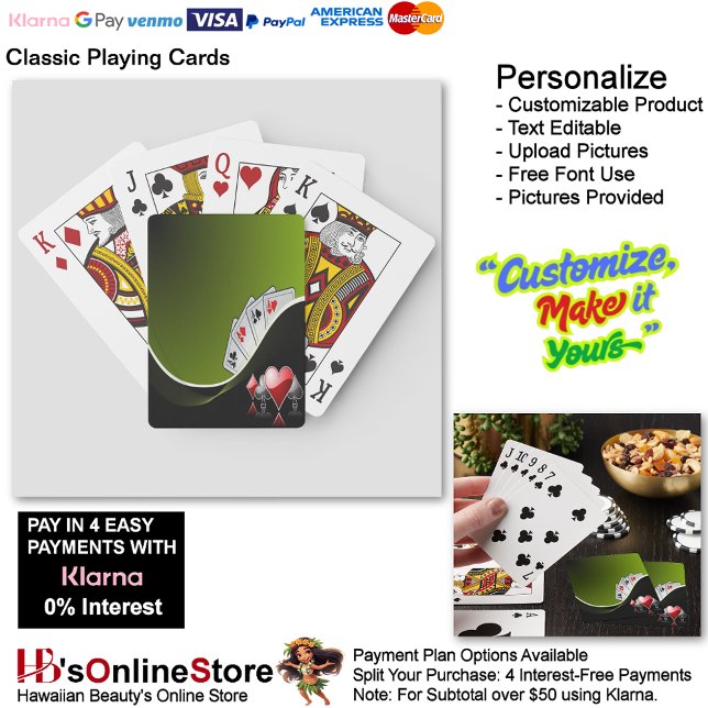 Ace of All Trades Spela upp kort Grönt - bakgrund Casinokort (Ace of All Trades Playing Cards Green Background.)