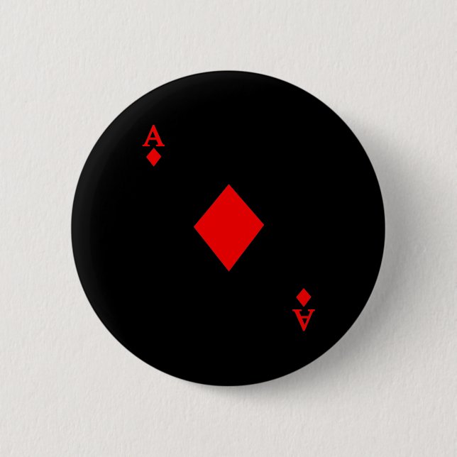Ace of Diamond Deck of Cards Halloween Costume Knapp (Framsida)