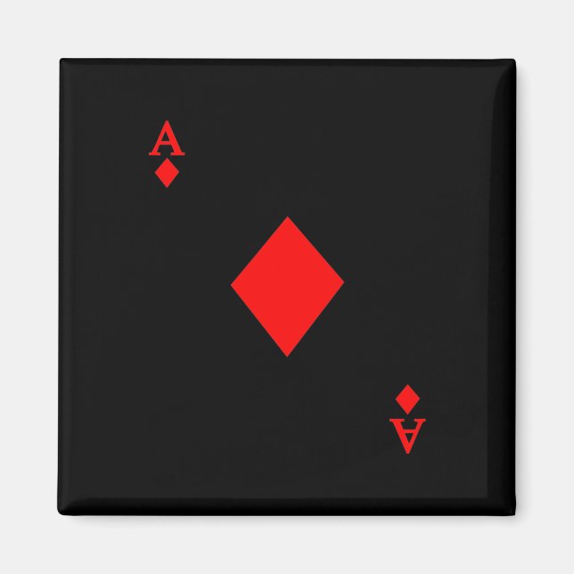 Ace of Diamond Deck of Cards Halloween Costume Magnet (Framsidan)