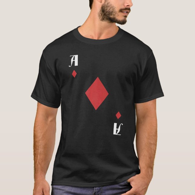 Ace of Diamonds Deck of Cards Halloween Group Cost T Shirt (Framsida)