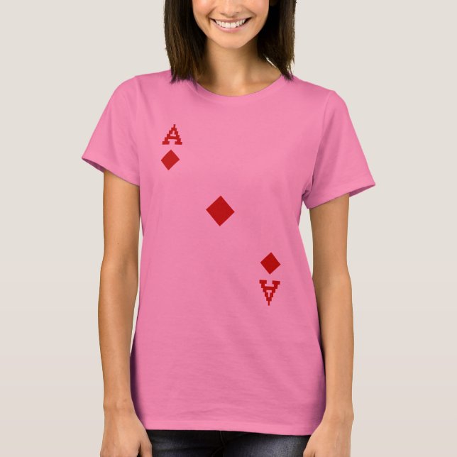 Ace of Diamonds Pixelated Diamonds Tee (Framsida)