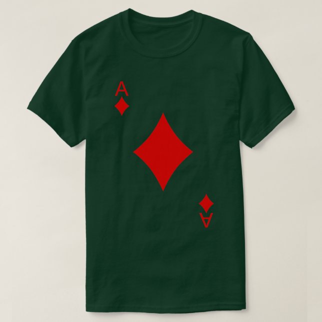 Ace Of Diamonds Playing Cards Poker  T Shirt (Design framsida)