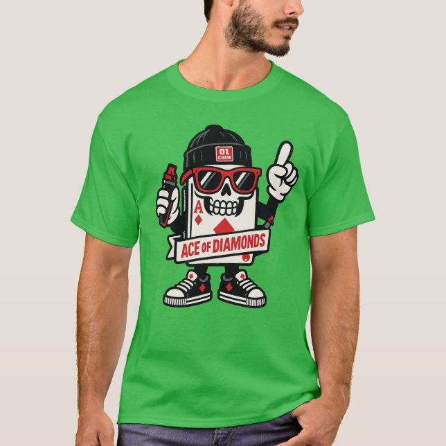 Ace of Diamonds Street Mascot - High-Roller Editio T Shirt (Framsida)