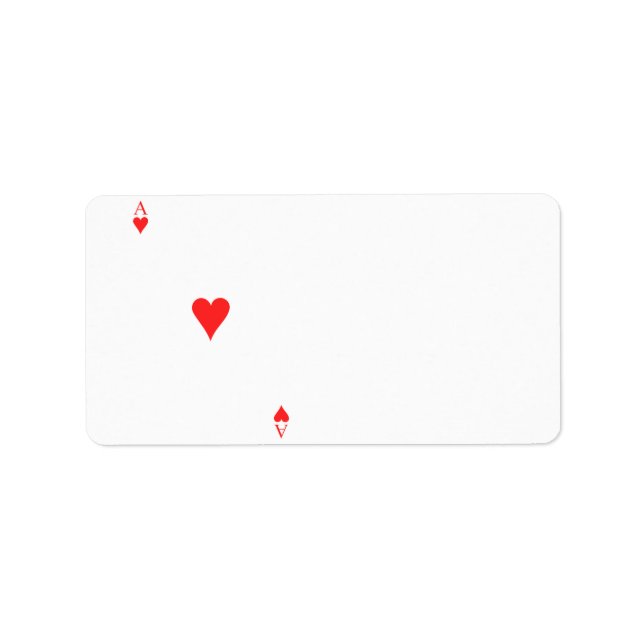 Ace of Hearts Adressetikett (Framsidan)