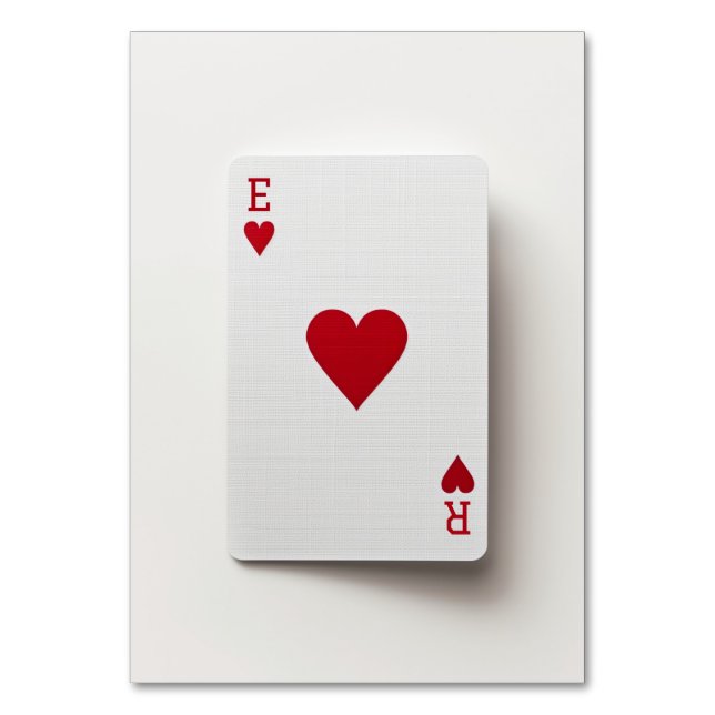 Ace of Hearts Card - Initialer Bord Card Bordsnummer (Framsidan)
