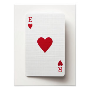Ace of Hearts Card - Initialer Poster