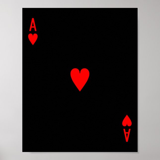 Ace of Hearts Deck of Cards Halloween Costume Poster (Framsidan)