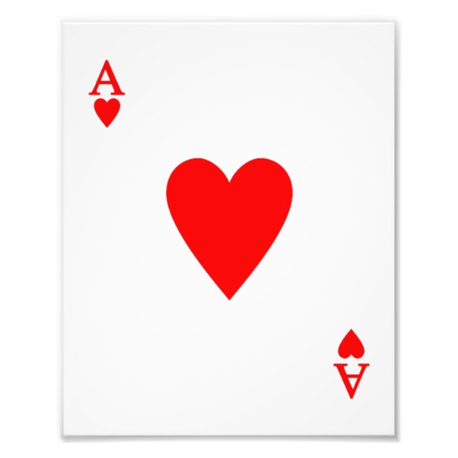 Ace of Hearts Fototryck (Framsidan)
