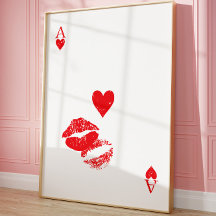 Ace of Hearts Kiss-uppspelningsvägg
