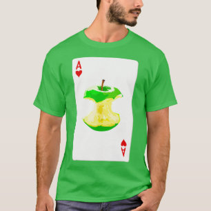 Ace of hearts play card with grönt Apple T Shirt