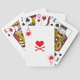 Ace of Hearts-ryggstöd för uppspelningskort Kortlek