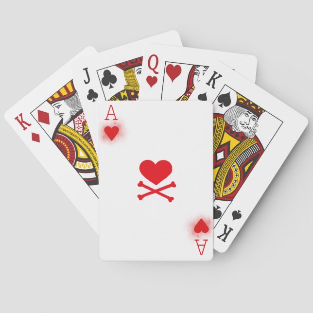 Ace of Hearts-ryggstöd för uppspelningskort Kortlek (Baksidan)