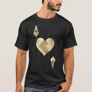Ace of Hearts Spelkort Halloween Costume T Shirt