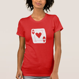 Ace of Hearts Spelkort Romanic T Shirt