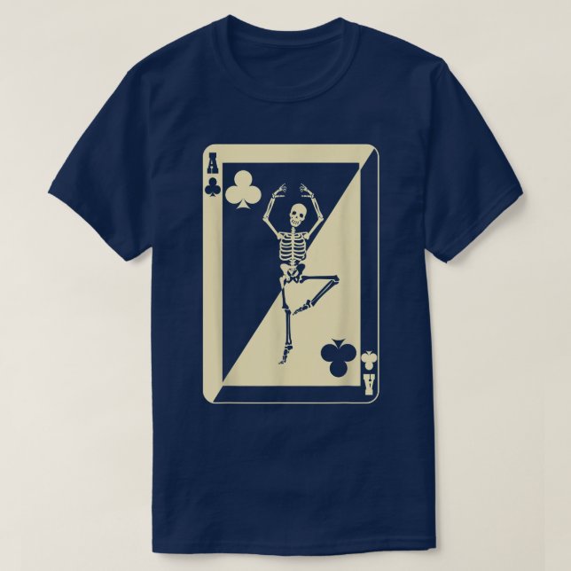 Ace of Klubbs Poker-spelare för spelkort  T Shirt (Design framsida)