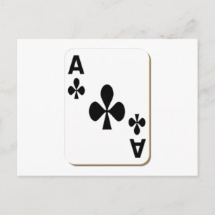 Ace of Klubbs Spelkort Vykort