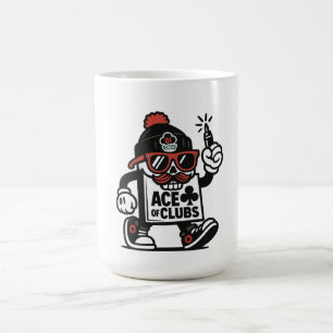 Ace of Klubbs Street Mascot - Poker Grind Crew Kaffemugg