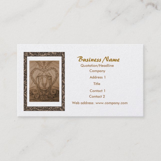 Ace of Kopp Tarot-Affärskortet Visitkort (Framsida)