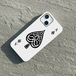 Ace of Spades Black and White-spelkort