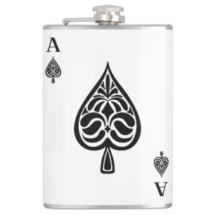 Ace of Spades Black and White-spelkort Fickplunta