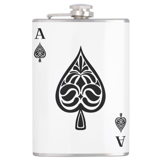 Ace of Spades Black and White-spelkort Fickplunta (Framsidan)