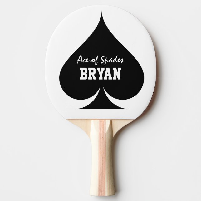 Ace of spades bord tennis ping pong paddle pingisracket (Framsidan)