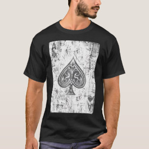 Ace of Spades Card Gambling Poker Vintage Graphic T Shirt