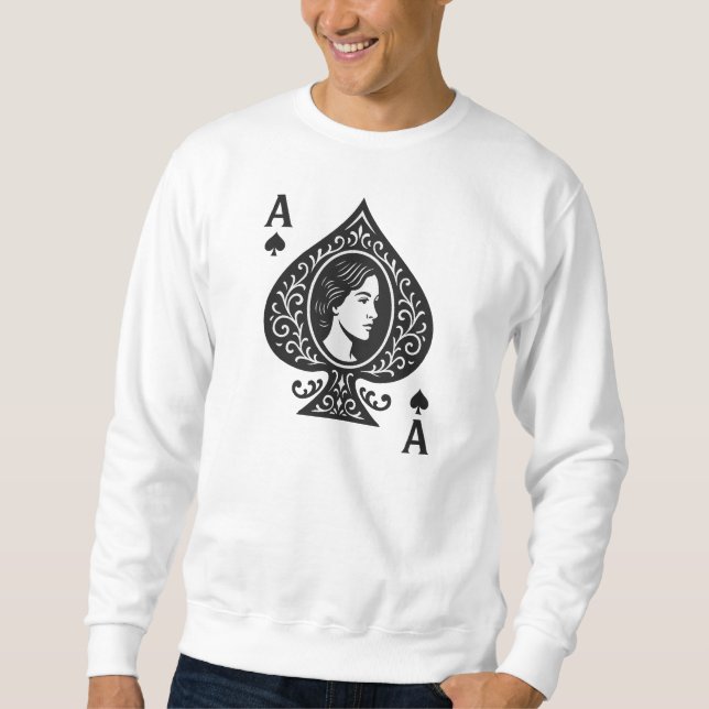 Ace of Spades - Dam Cameo Filigree Emblem Lång Ärmad Tröja (Framsida)