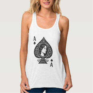 Ace of Spades - Dam Cameo Filigree Emblem Linne Med Racerback