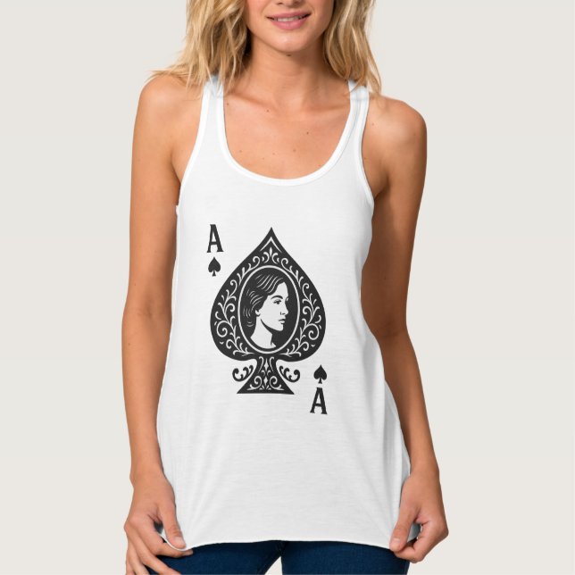 Ace of Spades - Dam Cameo Filigree Emblem Linne Med Racerback (Framsida)