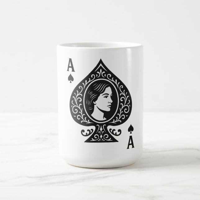 Ace of Spades - Dam Cameo Filigree Emblem Magisk Mugg (Center)