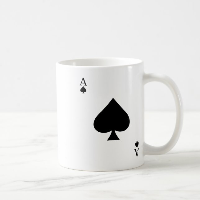 Ace of Spades deck of Cards Halloween Costume Kaffemugg (Höger)