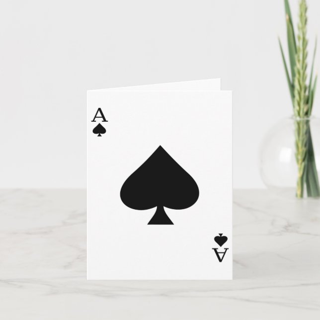 Ace of Spades deck of Cards Halloween Costume Kort (Framsida)