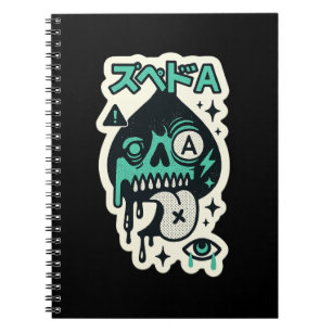 Ace of Spades - Drip-Skull Katakana Anteckningsbok