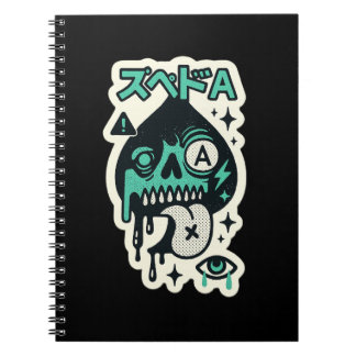 Ace of Spades - Drip-Skull Katakana Anteckningsbok