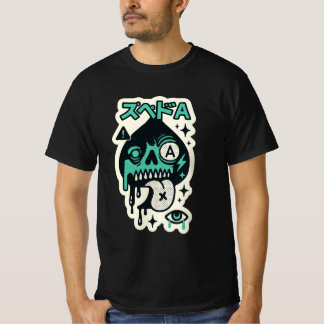 Ace of Spades - Drip-Skull Katakana T Shirt