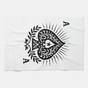 Ace of Spades - Filigree Star & Laurel Kökshandduk