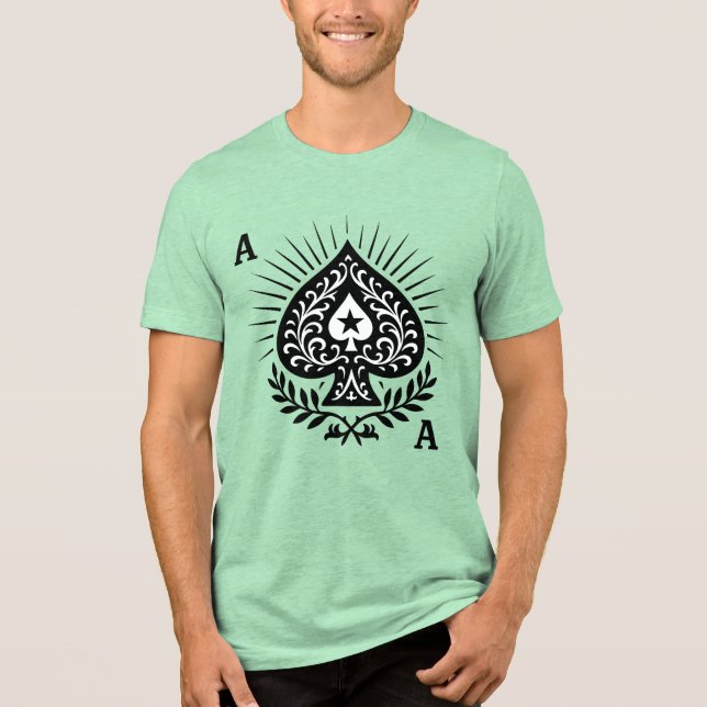 Ace of Spades - Filigree Star & Laurel T Shirt (Framsida)