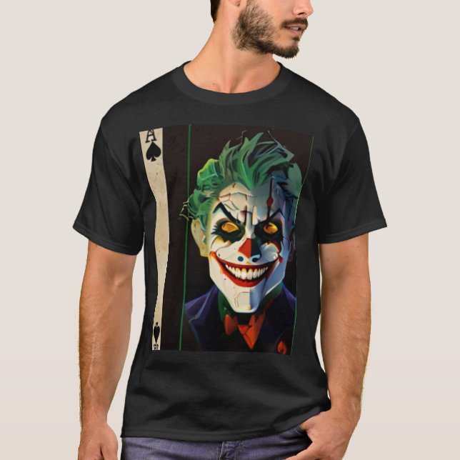  "Ace of Spades Joker T-Shirt – Bold & Stylish Gra (Framsida)