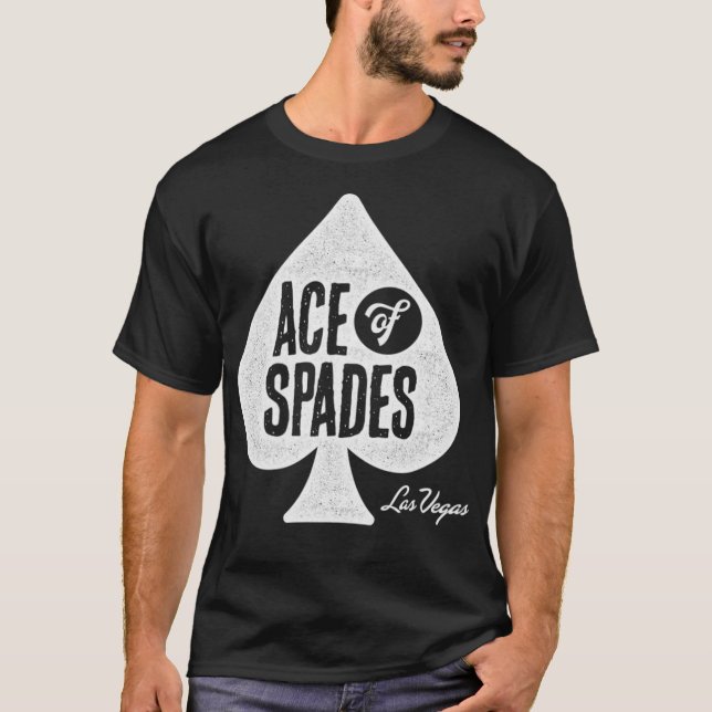 Ace of Spades Las Vegas Poker Room  T Shirt (Framsida)