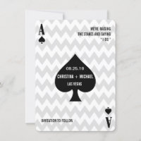 Ace of Spades Modern Chic Photo Save Date