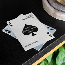 Ace of Spades Modern Chic Photo Save Date Spara Datumet