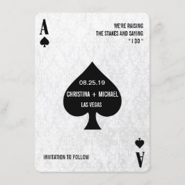Ace of Spades Modern Chic Photo Save Date Spara Datumet