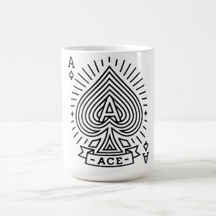 Ace of Spades - Monoline Sunburst Emblem Kaffemugg