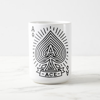 Ace of Spades - Monoline Sunburst Emblem Kaffemugg